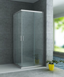 Aloni Douchecabine Hoekinstap | 80×80×195 cm Chroom 6 mm Veiligheidsglas