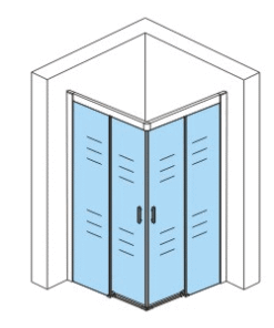 Alternative view of Aloni Douchecabine Hoekinstap | 90×90×195 cm Mat zwart 6 mm Veiligheidsglas