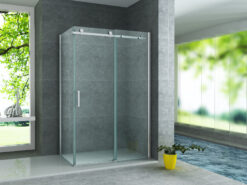 Aloni douchecabine 80×120×195 cm | Chroom schuifdeur 8 mm veiligheidsglas