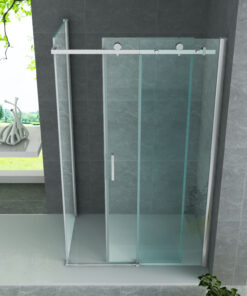 Alternative view of Aloni douchecabine 80×120×195 cm | Chroom schuifdeur 8 mm veiligheidsglas