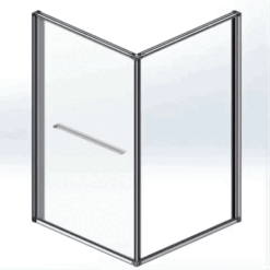 Alternative view of Douchecabine aloni Inslide 90×90×200 cm | chroom ruimtebesparend 6 mm veiligheidsglas