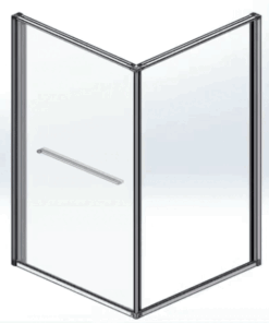 Alternative view of Douchecabine aloni Inslide 90×90×200 cm | chroom ruimtebesparend 6 mm veiligheidsglas