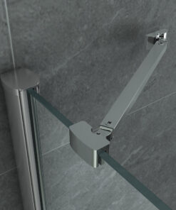 Douchecabine aloni vrijstaand | 90x90x195 cm chroom 8 mm veiligheidsglas 2 draaideuren 2 wanden - Afbeelding 3