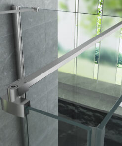 Douchecabine aloni vrijstaand | 90x90x195 cm chroom 8 mm veiligheidsglas 2 draaideuren 2 wanden - Afbeelding 4
