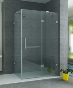 Douchecabine aloni 80x120x195 cm | chroom draaideur + vaste wand 8 mm veiligheidsglas