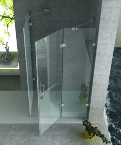 Alternative view of Douchecabine aloni 80x120x195 cm | chroom draaideur + vaste wand 8 mm veiligheidsglas