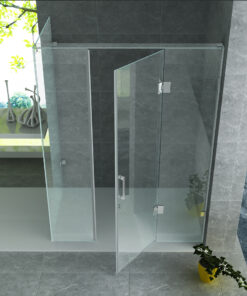 Alternative view of Douchecabine aloni 90x120x195 cm | chroom draaideur + 2 vaste wand 8 mm veiligheidsglas