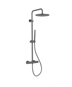 Stria Regendouche Set Thermostatisch Gunmetal - 30 cm Hoofddouche
