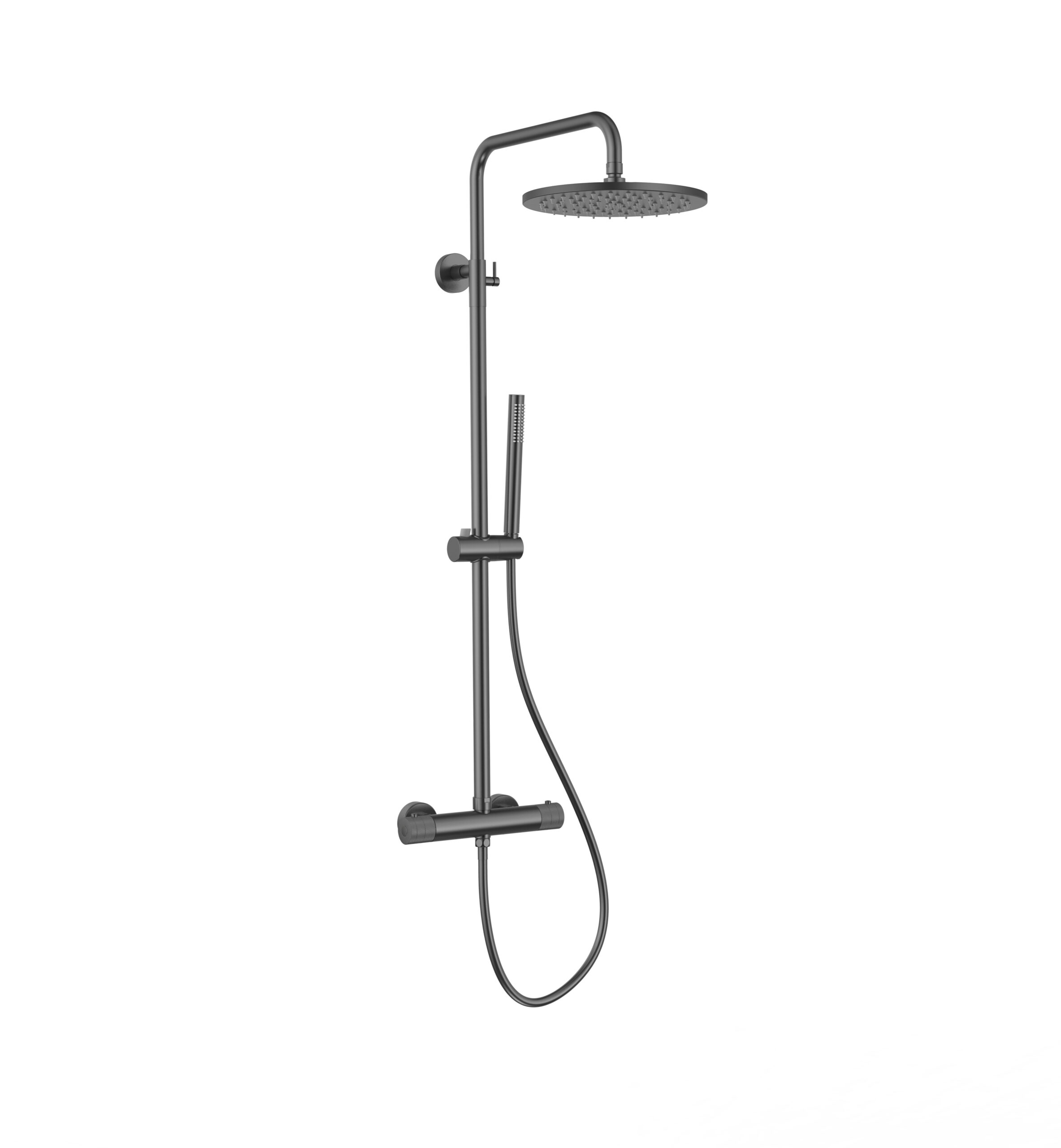 Stria Regendouche Set Thermostatisch Gunmetal - 30 cm Hoofddouche