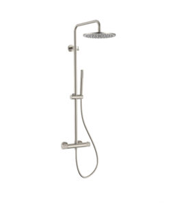 Stria Regendoucheset Thermostatisch met Cool Touch en Geborsteld RVS - Hoofddouche 30 cm - Opbouw