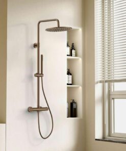 Stria Thermostatische Regendouche Set Bruin Brons - 30 cm Hoofddouche - Afbeelding 3