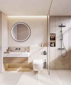 Alternative view of Stria Regendouche Set Thermostatisch Gunmetal - 30 cm Hoofddouche