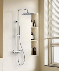 Stria Regendoucheset Thermostatisch Cool Touch Hoofddouche 30 cm Chroom - Afbeelding 3