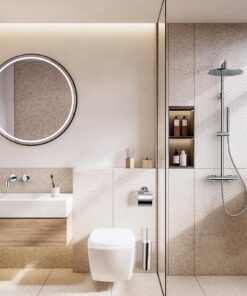 Alternative view of Stria Regendoucheset Thermostatisch Cool Touch Hoofddouche 30 cm Chroom
